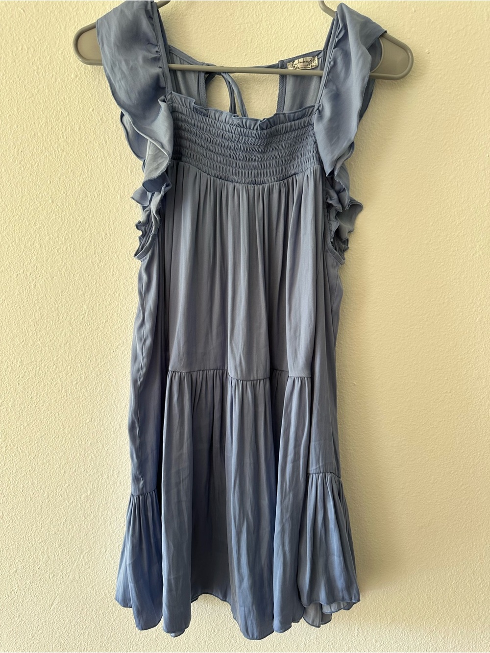 Free People Periwinkle Blue Satin
Ruffle Dress